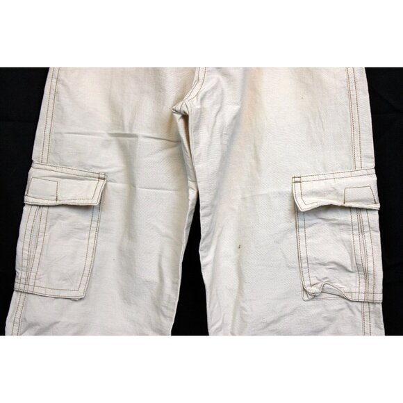 2008 Gymboree Global Surf Cargo Pants Light Khaki Casual sz 7 Boys Beach Roll up - Picture 3 of 9